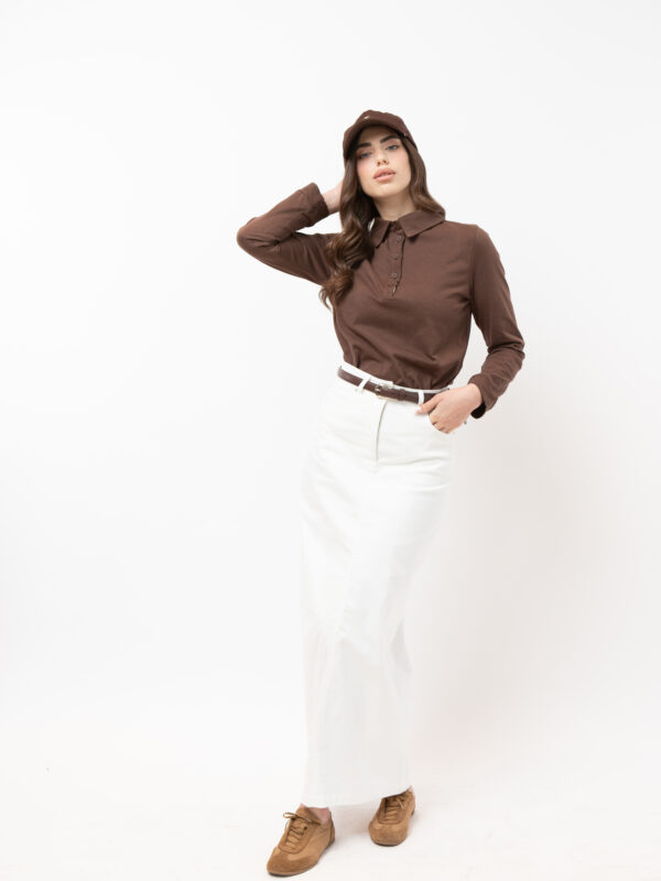 חצאית מקסי לבנה