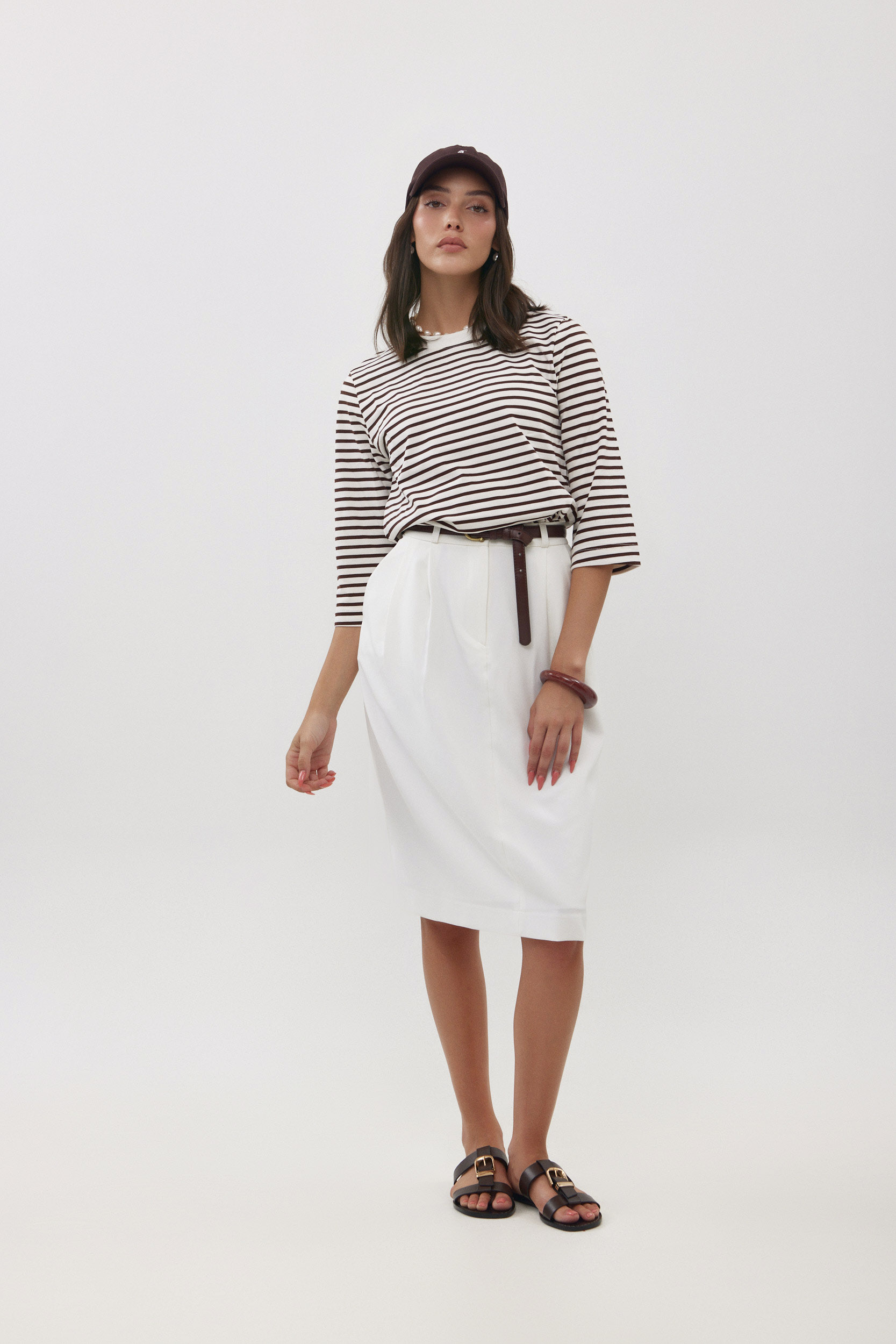 טי שירט החלומות פסים חום – תמונה 4