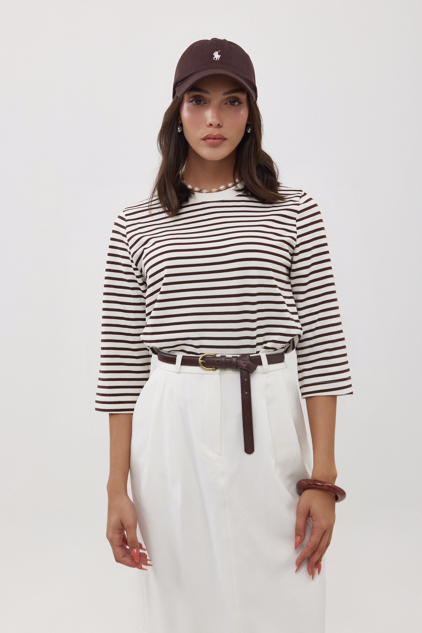 טי שירט החלומות פסים חום – תמונה 5