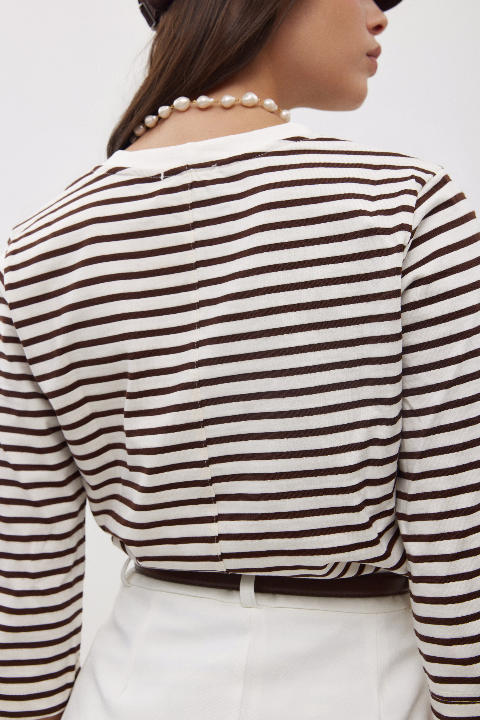 טי שירט החלומות פסים חום – תמונה 2