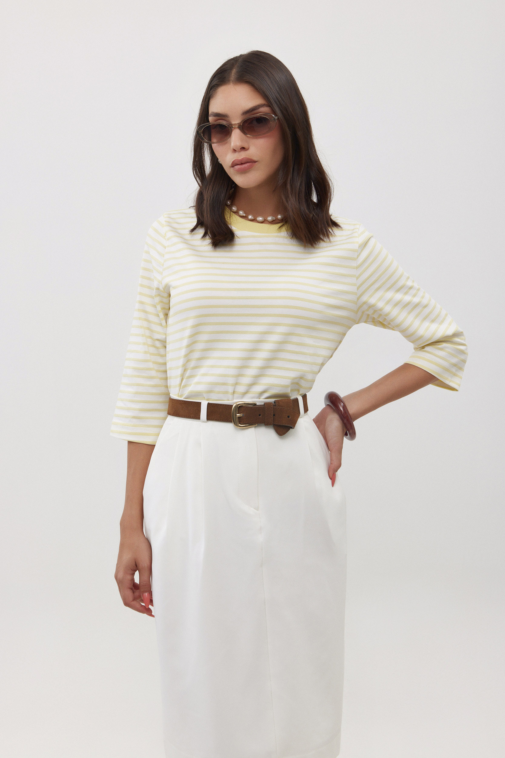 טי שירט החלומות פסים צהוב – תמונה 3