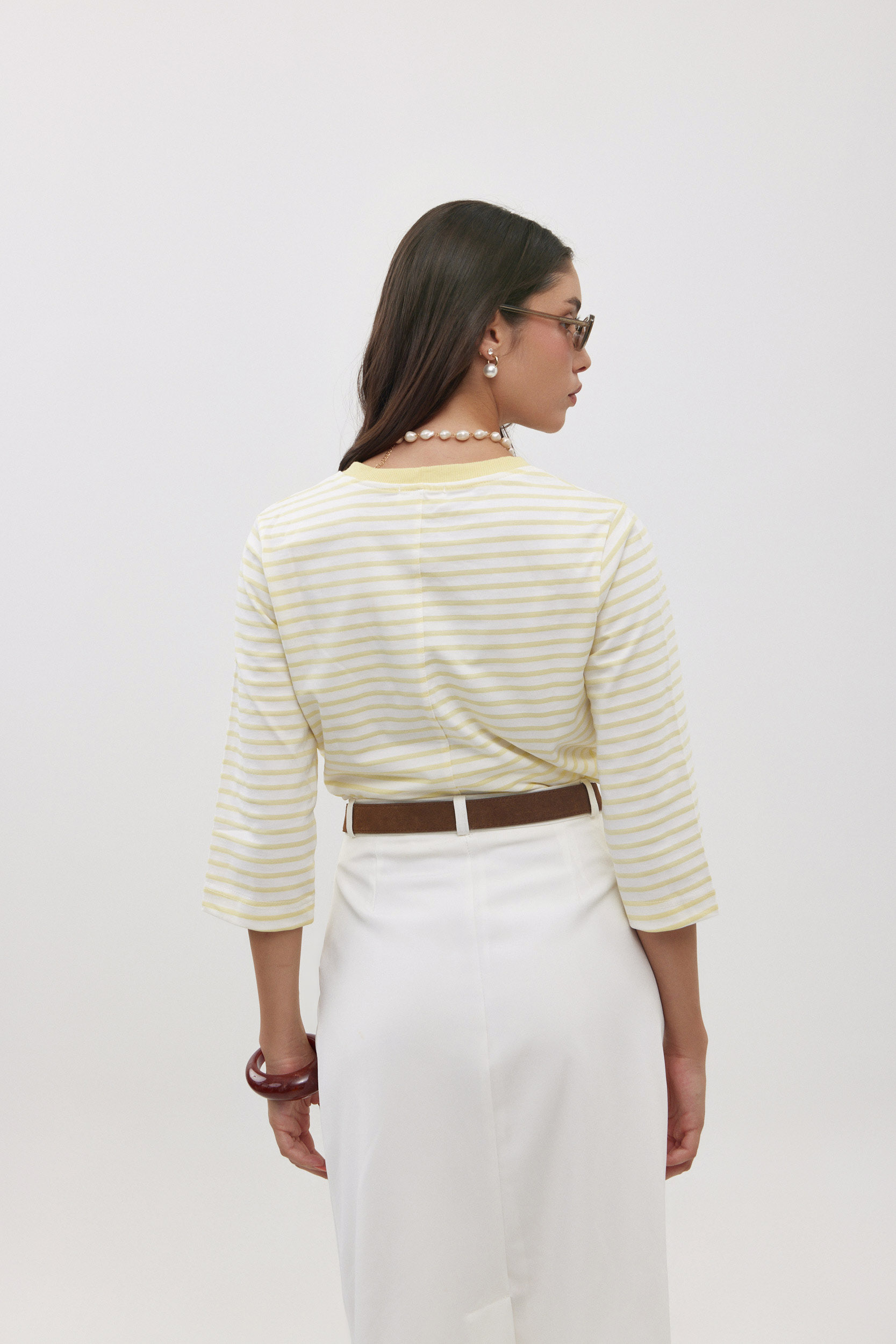 טי שירט החלומות פסים צהוב – תמונה 4