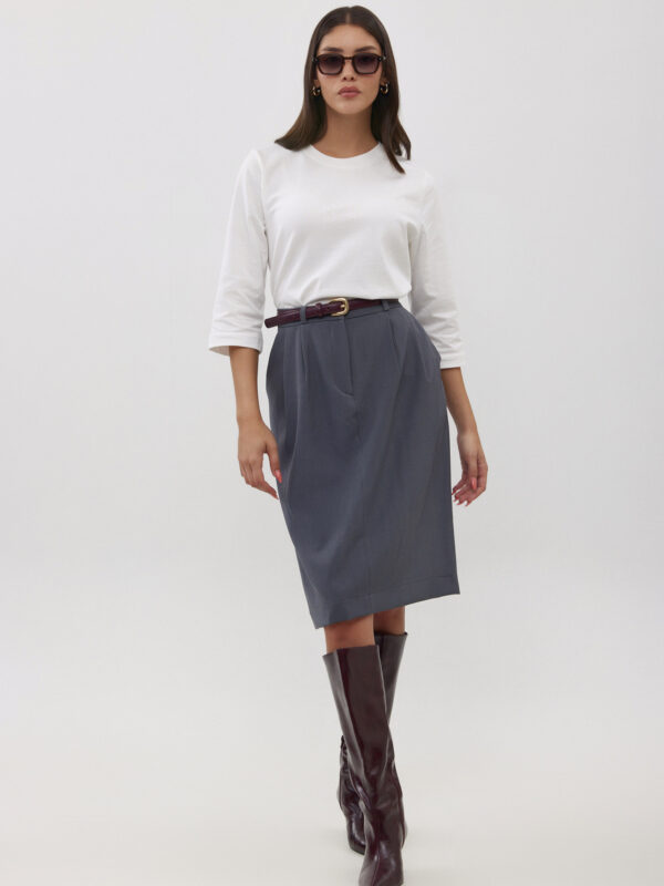 חצאית ברמודה אפור