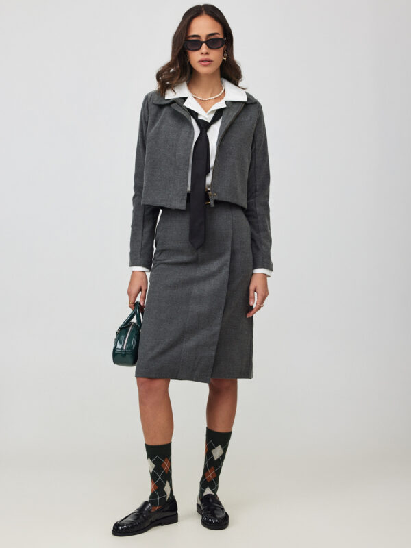 חצאית גריי קצרה