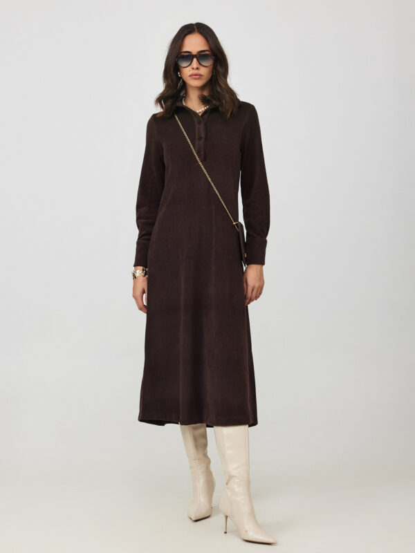 שמלת קורדרוי חום