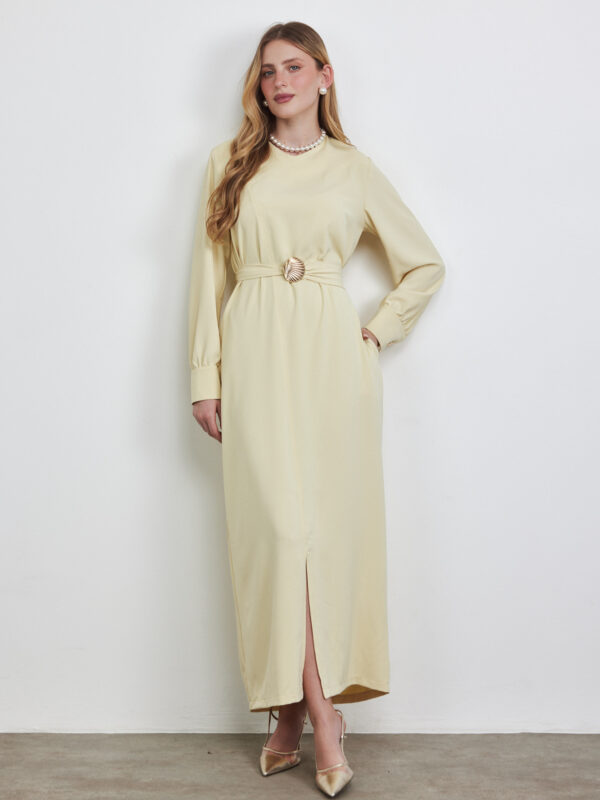 שמלה מקסי חמאה צדף