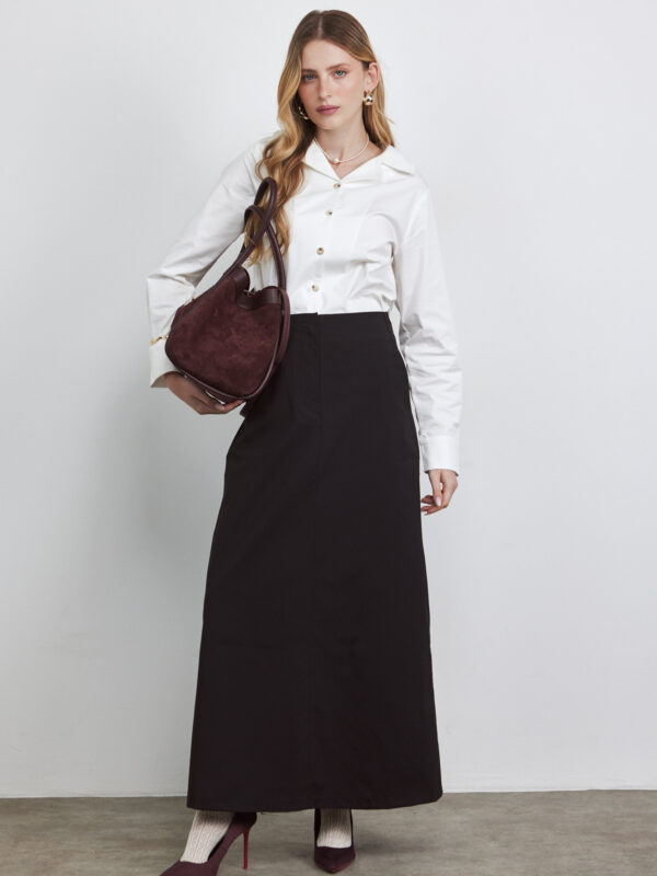 חצאית חתך קידמי שחור